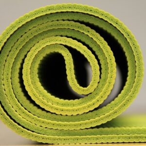 yoga, yoga mat, green